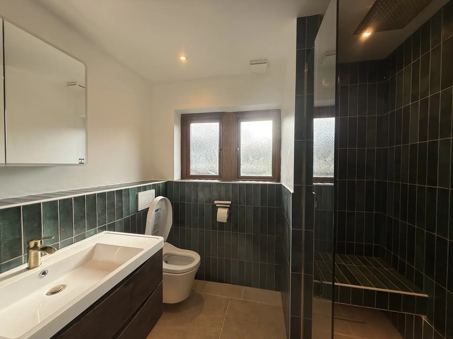 Completed bathroom renovation photograph