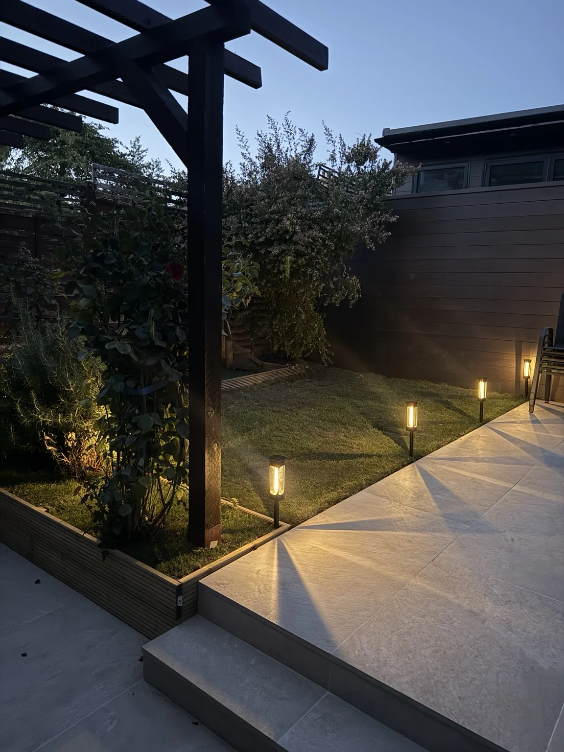 Completed garden and patio project photograph